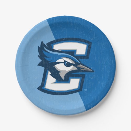 Creighton University Color Block Distressed Paper Plates