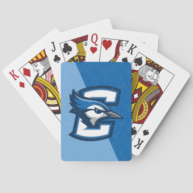Creighton University Color Block Distressed Poker Cards (Back)