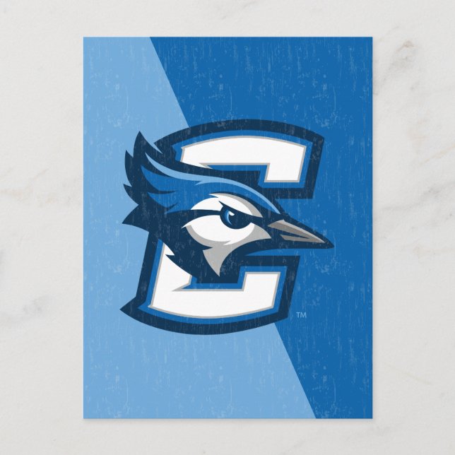 Creighton University Color Block Distressed Postcard (Front)