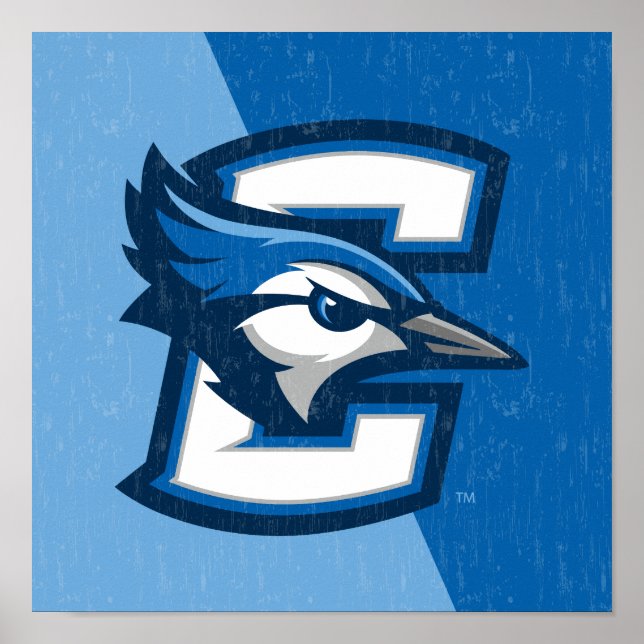 Creighton University Color Block Distressed Poster (Front)