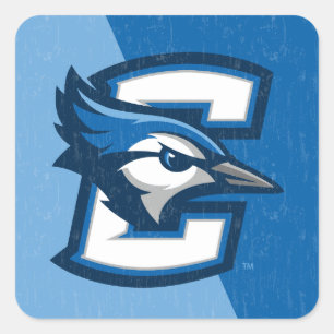 Creighton University Color Block Distressed Square Sticker