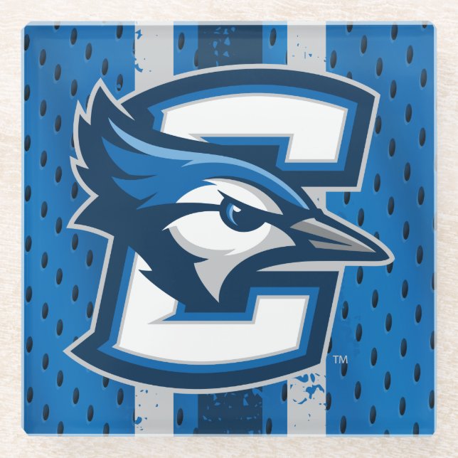 Creighton University Jersey Glass Coaster (Front)