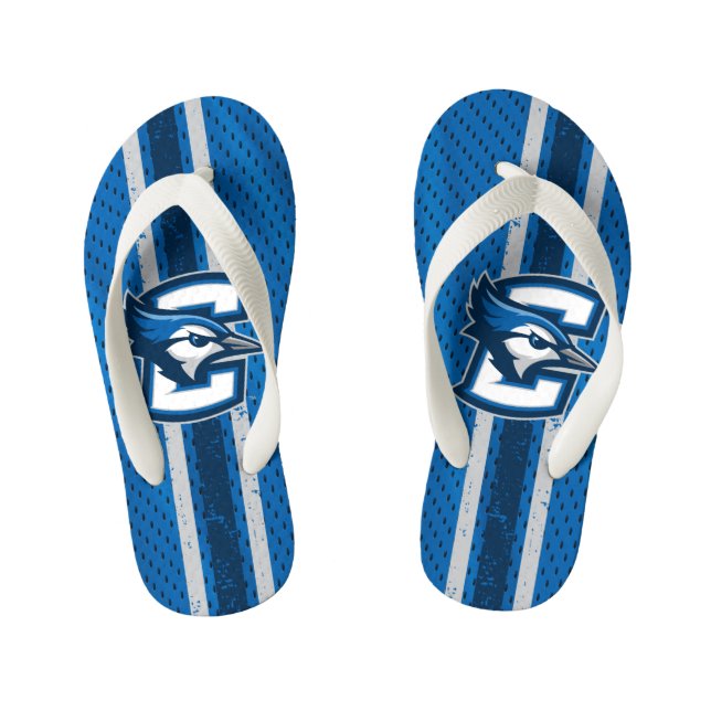 Creighton University Jersey Kid's Flip Flops (Footbed)