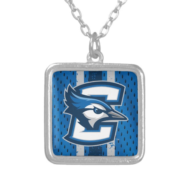 Creighton University Jersey Silver Plated Necklace (Front)