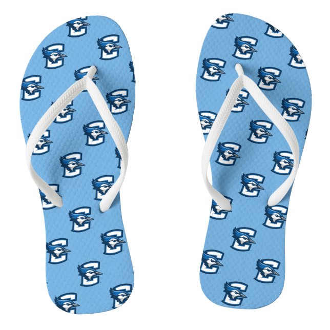 Creighton University Logo C Flip Flops (Footbed)