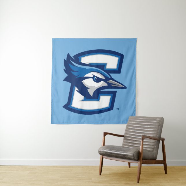 Creighton University Logo C Tapestry (In Situ)