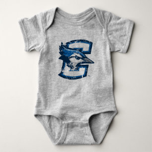 Creighton University Logo Distressed Baby Bodysuit