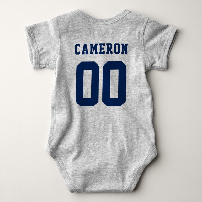 Creighton University Logo Distressed Baby Bodysuit (Back)