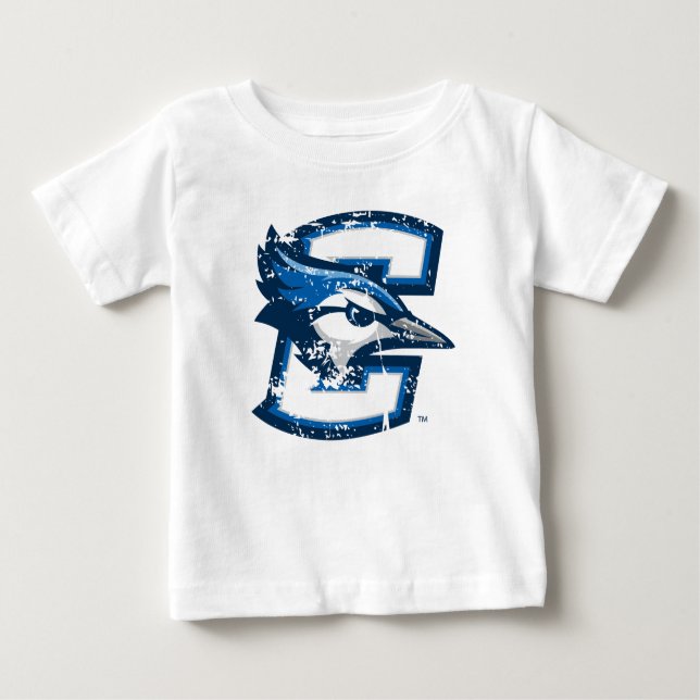 Creighton University Logo Distressed Baby T-Shirt (Front)