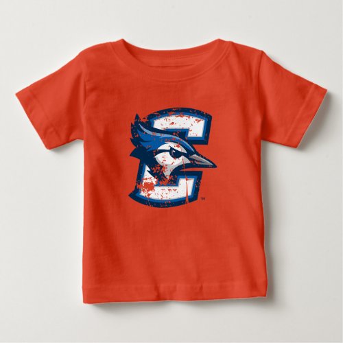 Creighton University Logo Distressed Baby T_Shirt