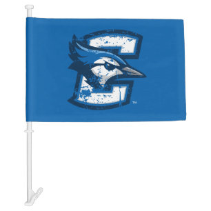 Creighton University Logo Distressed Car Flag