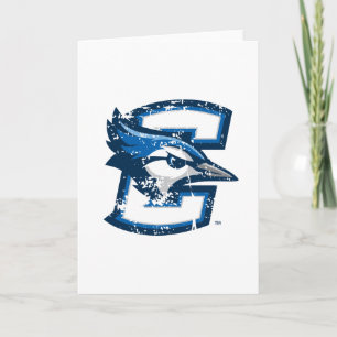 Creighton University Logo Distressed Card