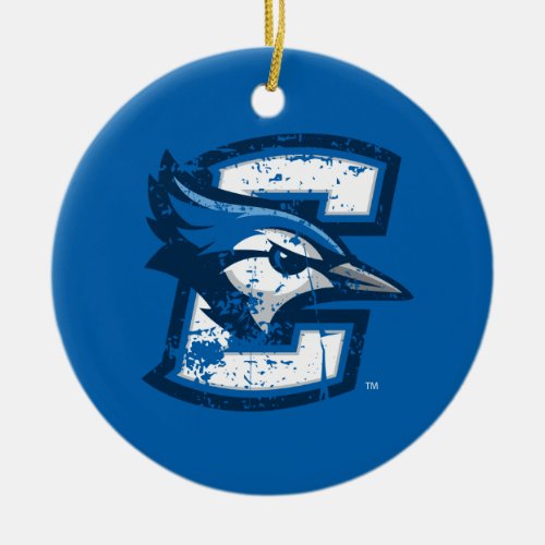 Creighton University Logo Distressed Ceramic Ornament