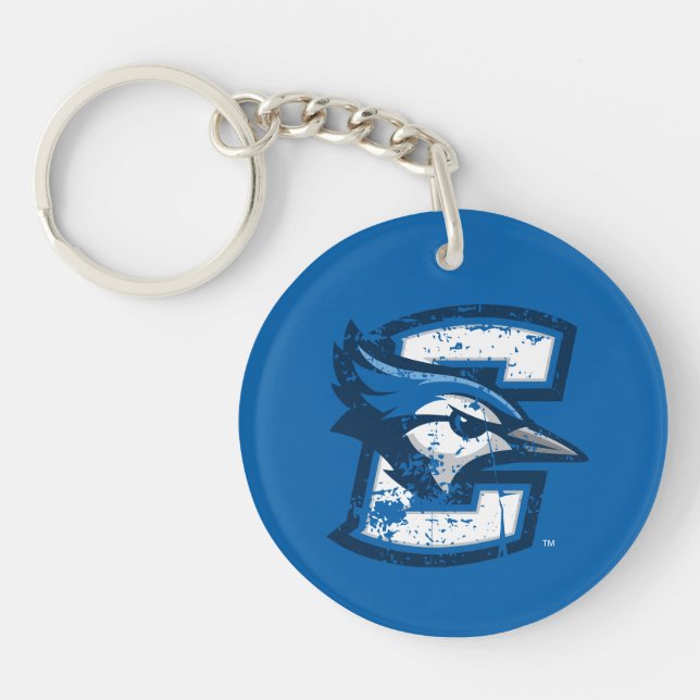 Creighton University Logo Distressed Keychain (Front)