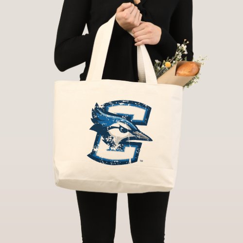 Creighton University Logo Distressed Large Tote Bag