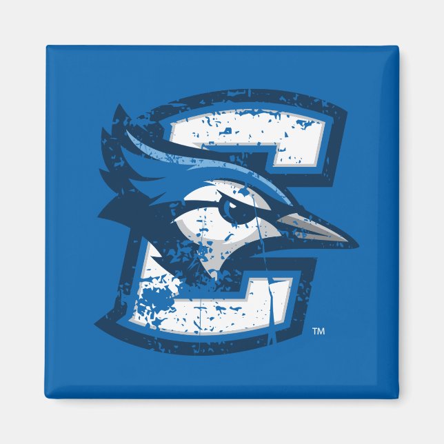 Creighton University Logo Distressed Magnet (Front)