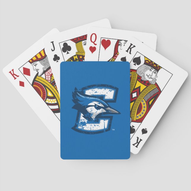 Creighton University Logo Distressed Poker Cards (Back)