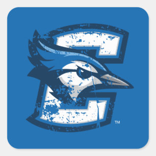 Creighton University Logo Distressed Square Sticker