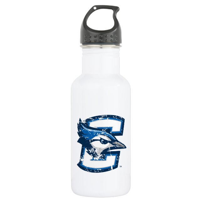 Creighton University Logo Distressed Stainless Steel Water Bottle (Front)