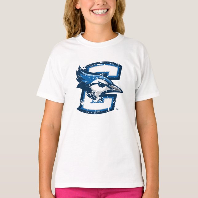 Creighton University Logo Distressed T-Shirt (Front)