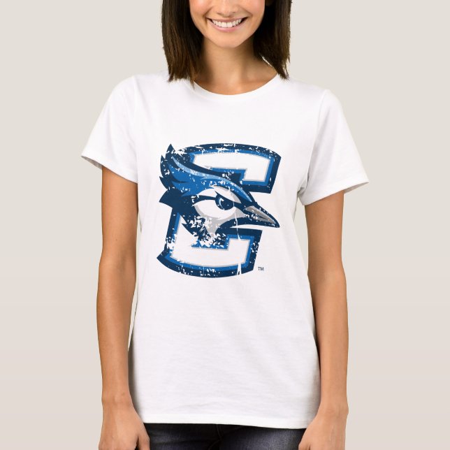 Creighton University Logo Distressed T-Shirt (Front)