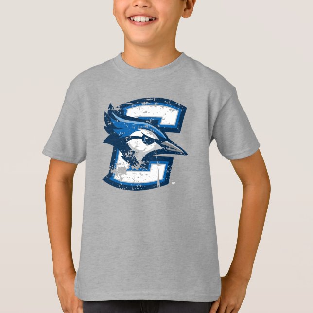 Creighton University Logo Distressed T-Shirt (Front)