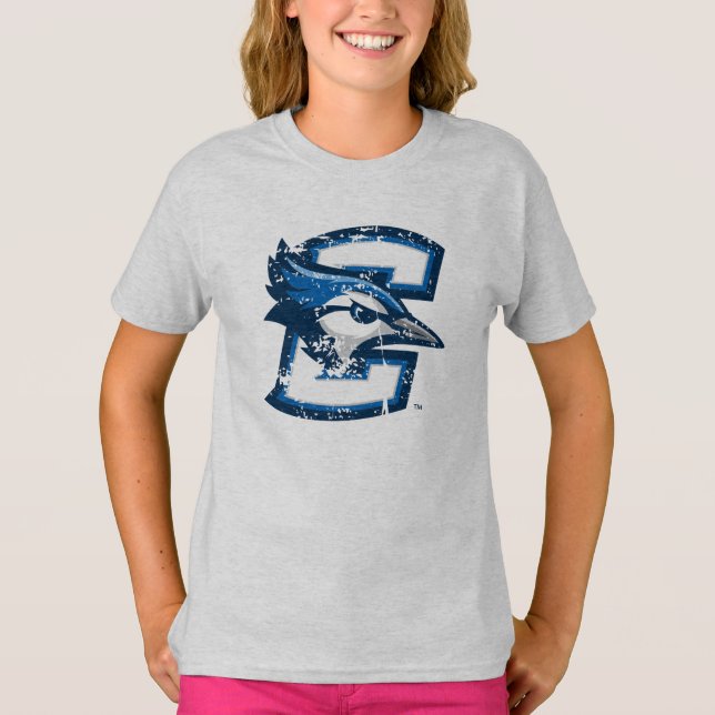 Creighton University Logo Distressed T-Shirt (Front)