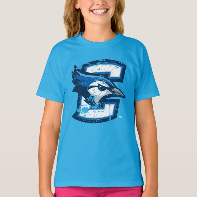 Creighton University Logo Distressed T-Shirt (Front)