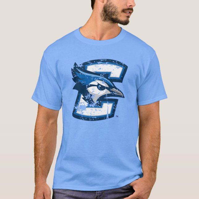 Creighton University Logo Distressed T-Shirt (Front)