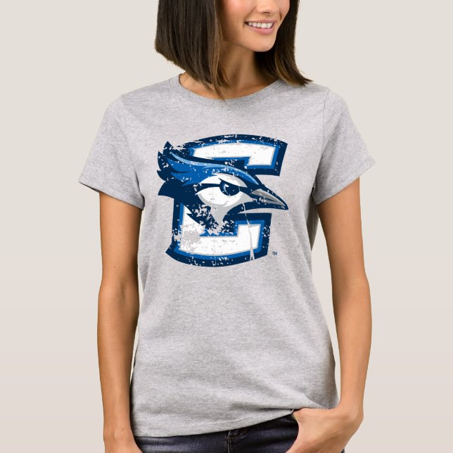 Creighton University Logo Distressed T-Shirt (Front)