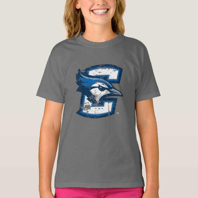Creighton University Logo Distressed T-Shirt (Front)