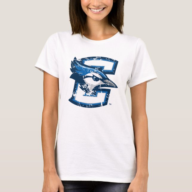 Creighton University Logo Distressed T-Shirt (Front)