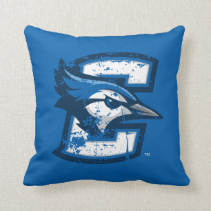 Creighton University Logo Distressed Throw Pillow