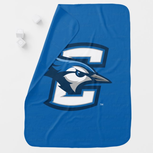 Creighton University Logo Watermark Baby Blanket (In Situ)