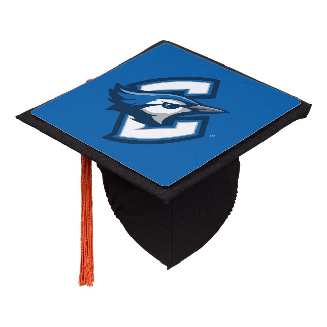 Creighton University Logo Watermark Graduation Cap Topper (Angled)