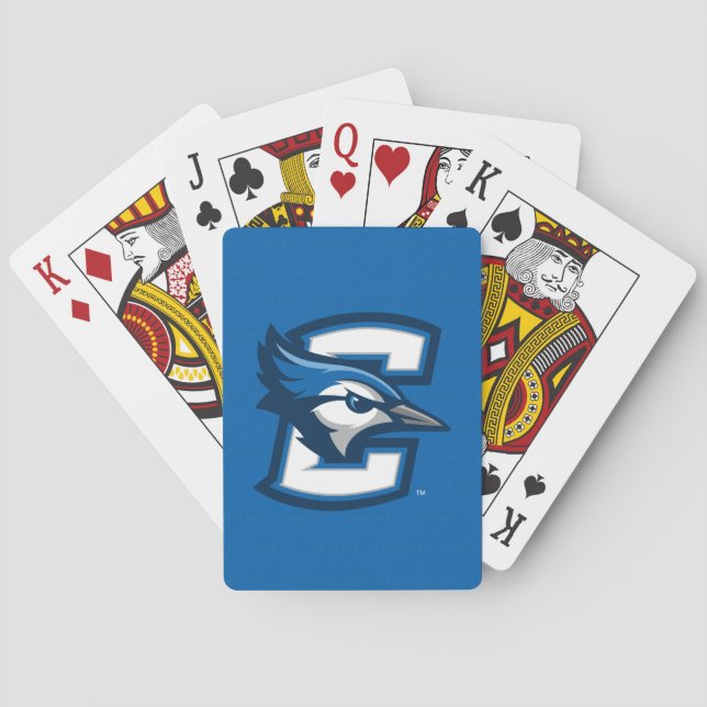 Creighton University Logo Watermark Poker Cards (Back)