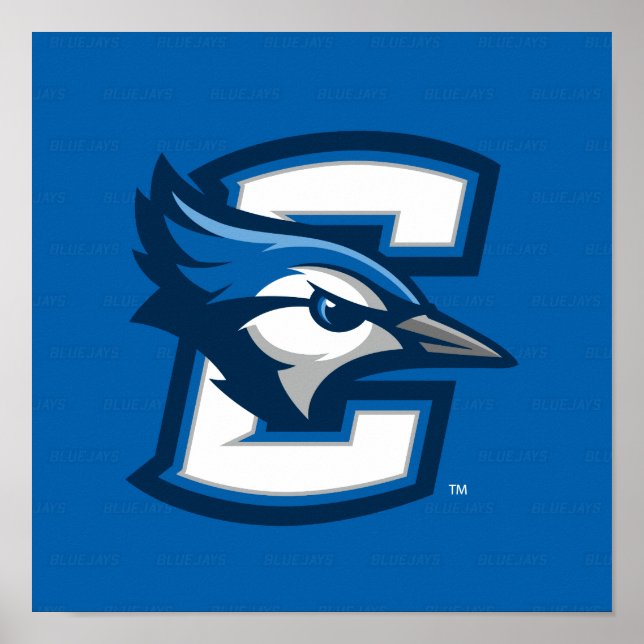 Creighton University Logo Watermark Poster (Front)