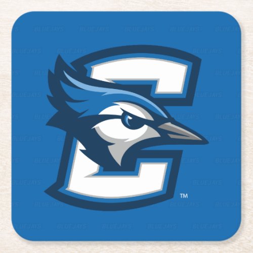 Creighton University Logo Watermark Square Paper Coaster