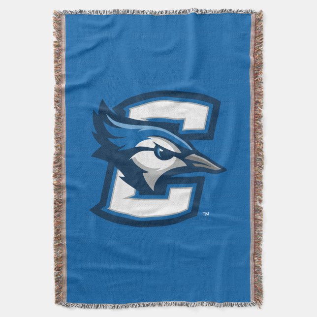 Creighton University Logo Watermark Throw Blanket (Front Vertical)