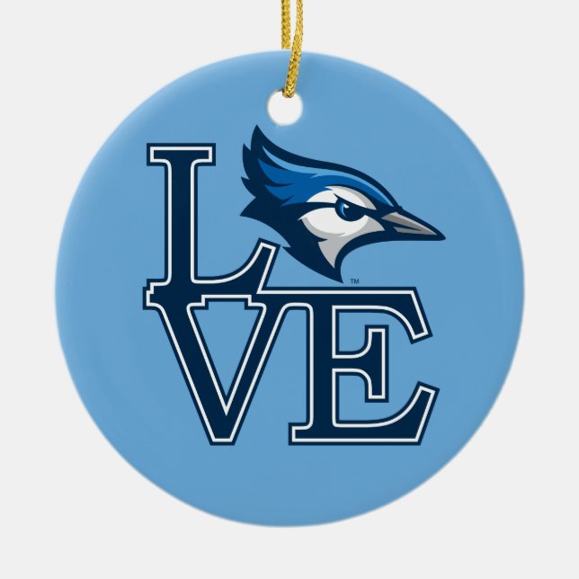 Creighton University Love Ceramic Ornament (Front)