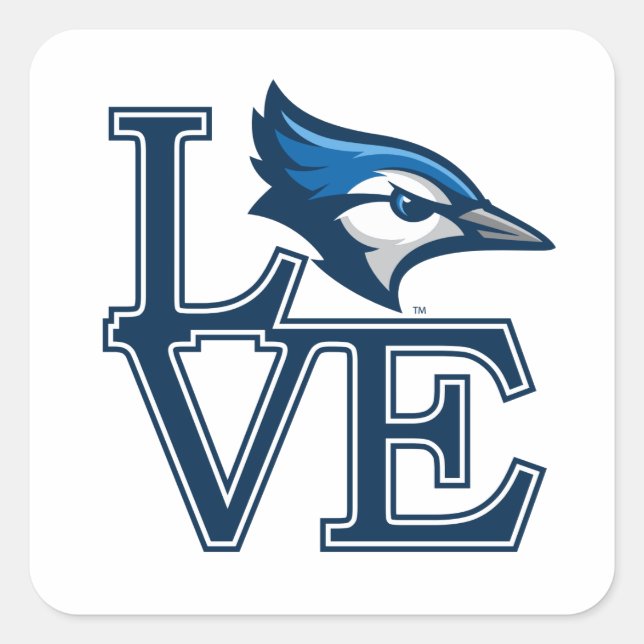 Creighton University Love Square Sticker (Front)