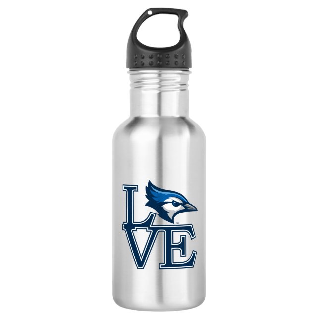 Creighton University Love Stainless Steel Water Bottle (Front)