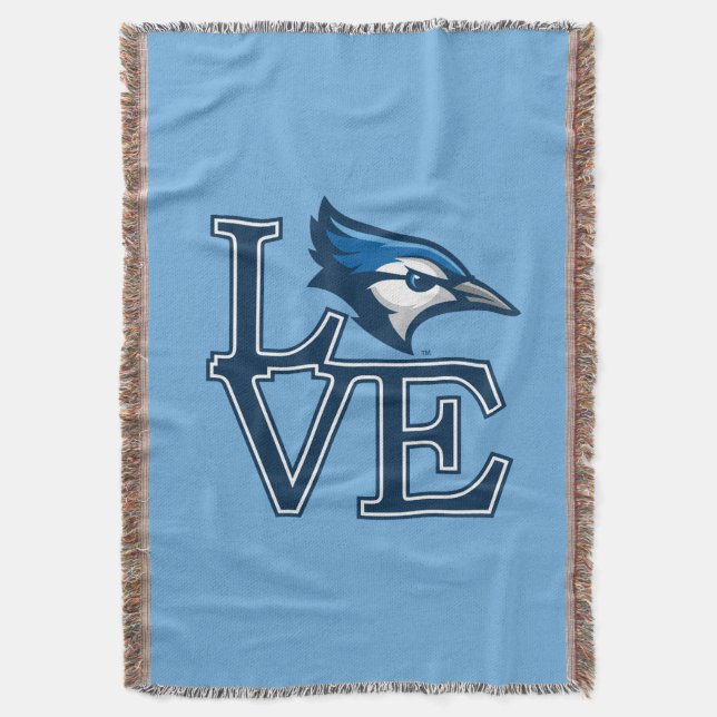 Creighton University Love Throw Blanket (Front Vertical)