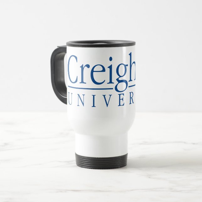 Creighton University Mark Travel Mug (Front Left)
