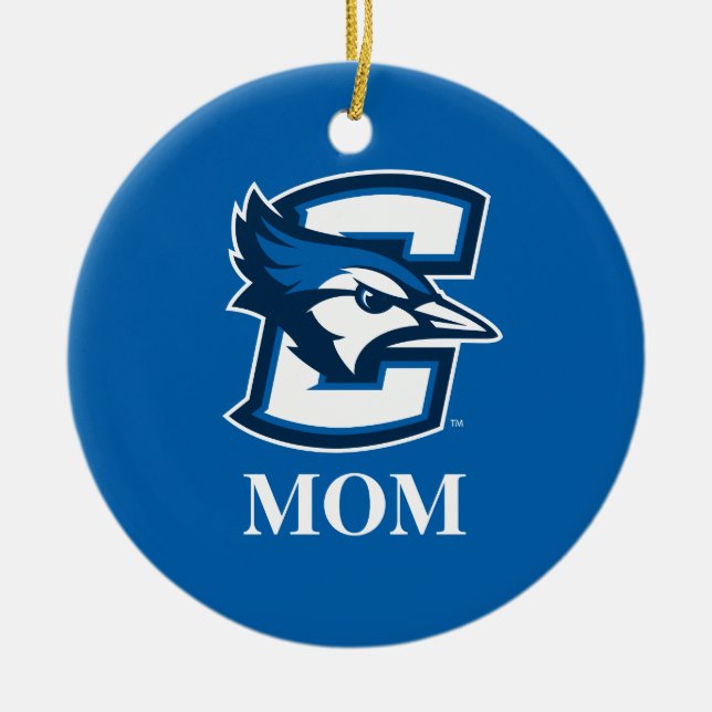 Creighton University Mom Ceramic Ornament (Front)