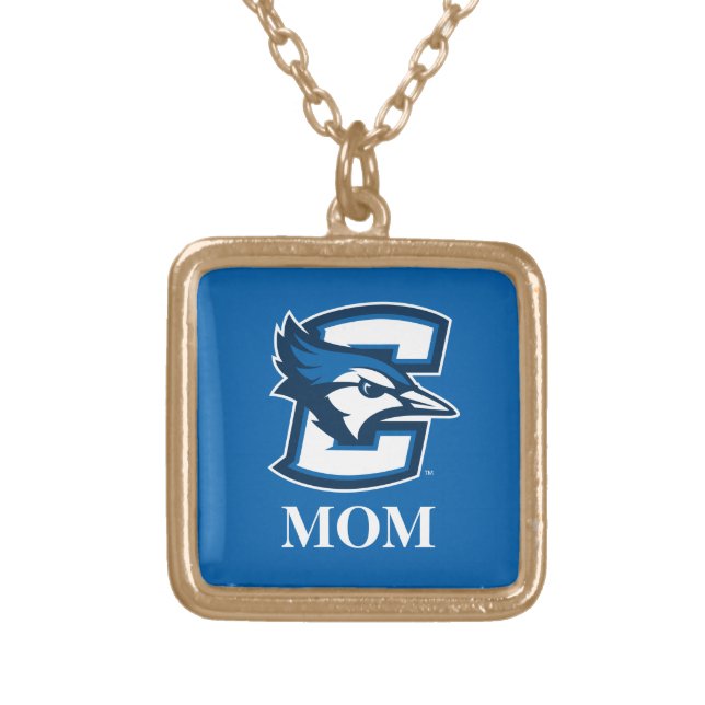 Creighton University Mom Gold Plated Necklace (Front)