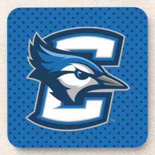 Creighton University Polka Dot Pattern Beverage Coaster