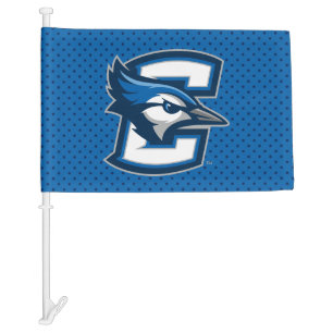 Creighton University Polka Dot Pattern Car Flag