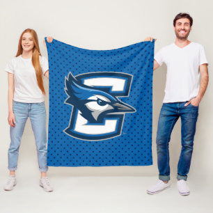 Creighton University Polka Dot Pattern Fleece Blanket
