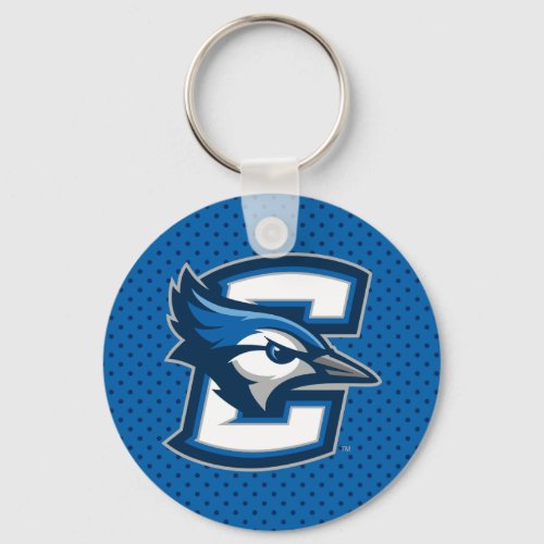 Creighton University Polka Dot Pattern Keychain